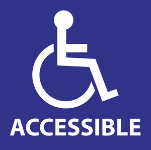HANDICAP WINDOW DECALS 6H X 6W PK2 by ZING Green Safety Products