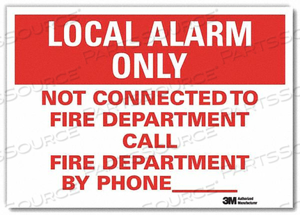 FIRE ALARM SIGN 5 HX7 W ENGLISH by Lyle Signs Inc.