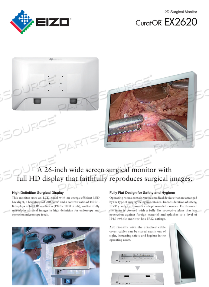 LED MONITOR, IPS, 26 IN VIEWABLE, 1920 X 1080, 16:9 by Eizo Inc.