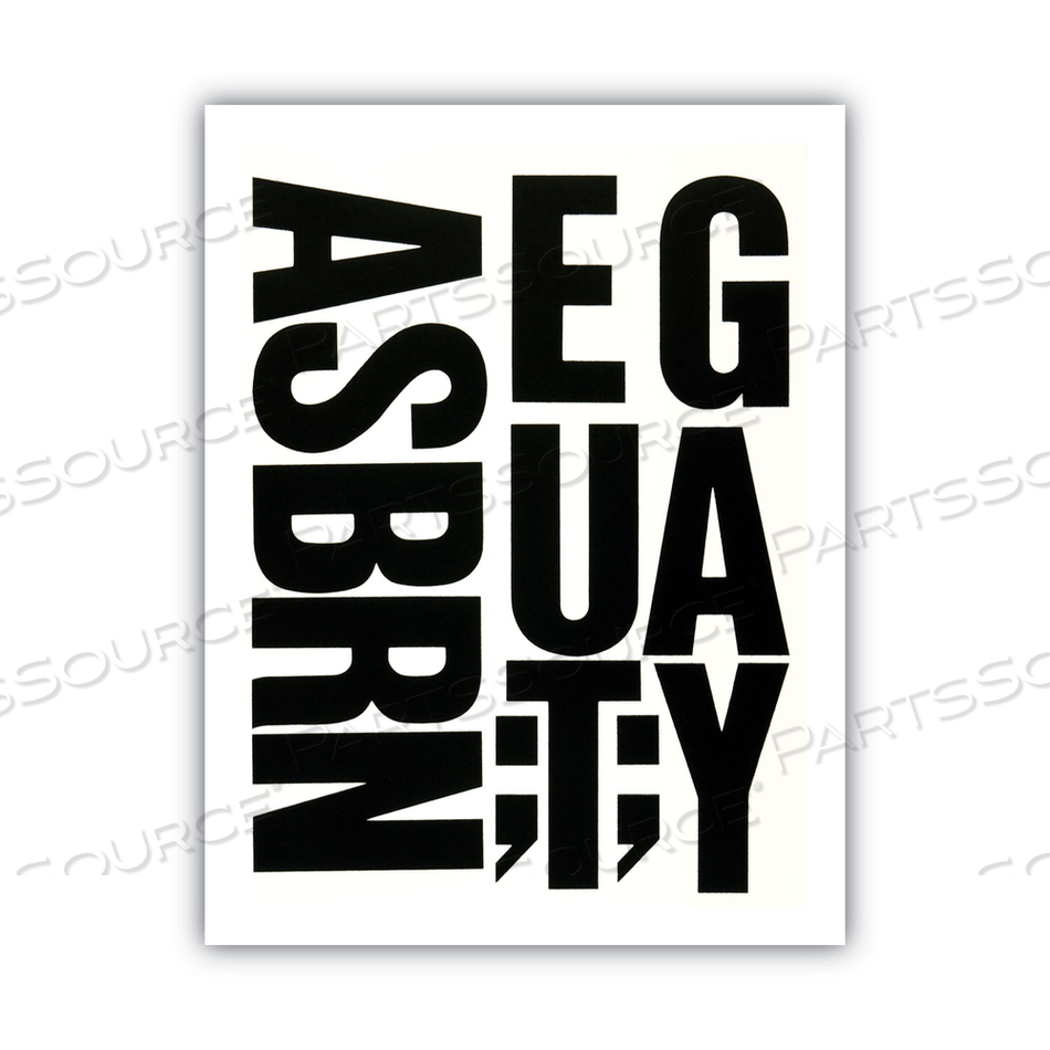 PRESS-ON VINYL UPPERCASE LETTERS, SELF ADHESIVE, BLACK, 4"H by Chartpak