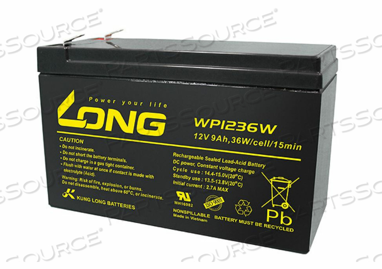 BATTERY UPS, SEALED LEAD ACID, 12V, 8.0 AH 