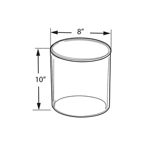 ACRYLIC CYLINDER, 8" X 10", CLEAR,1 PIECE by Azar International