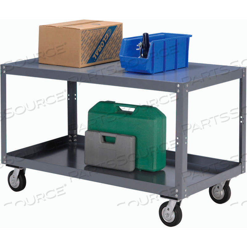 PORTABLE STEEL TABLE 2 SHELVES 36X24 1200 LB. CAPACITY UNASSEMBLED by Approved Vendor PORTABLE STEEL TABLE 2 SHELVES 36X24 1200 LB. CAPACITY UNASSEMBLED by Approved Vendor