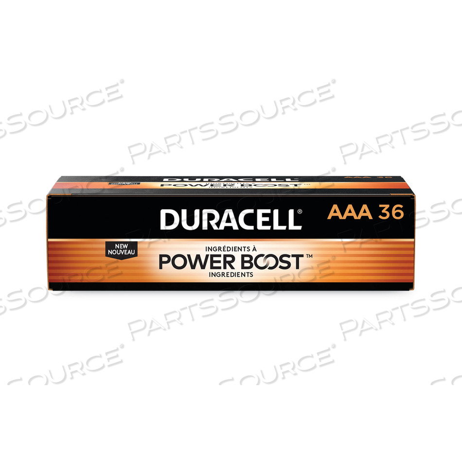 BATTERY, COPPERTOP, AAA, ALKALINE, 1.5V, 1200 MAH by Duracell