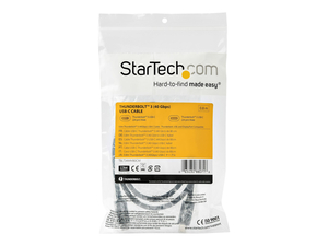 0.8M/2.7FT THUNDERBOLT 3 TO THUNDERBOLT 3 CABLE, 40GBPS, CERTIFIED TB3, USB C COMPATIBLE, ACTIVE, 100W PD (TBLT34MM80CM), THUNDERBOLT CABLE, by StarTech.com Ltd. 0.8M/2.7FT THUNDERBOLT 3 TO THUNDERBOLT 3 CABLE, 40GBPS, CERTIFIED TB3, USB C COMPATIBLE, ACTIVE, 100W PD (TBLT34MM80CM), THUNDERBOLT CABLE, by StarTech.com Ltd.