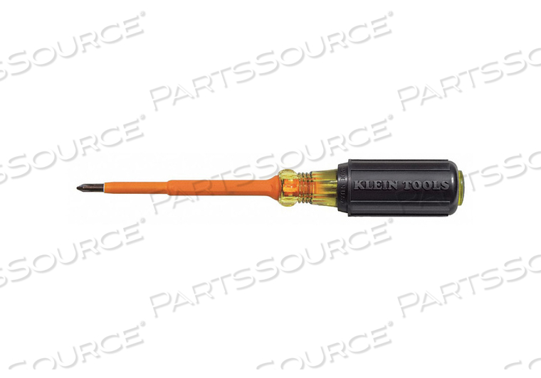 INSULATED SCREWDRIVER, #1 PHILLIPS TIP, 4 IN by Klein Tools