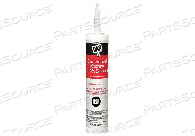 SEALANT 9.8 OZ CLEAR DAP NSF COMMERCIAL SILICONE EACH by DAP Products Inc. SEALANT 9.8 OZ CLEAR DAP NSF COMMERCIAL SILICONE EACH by DAP Products Inc.