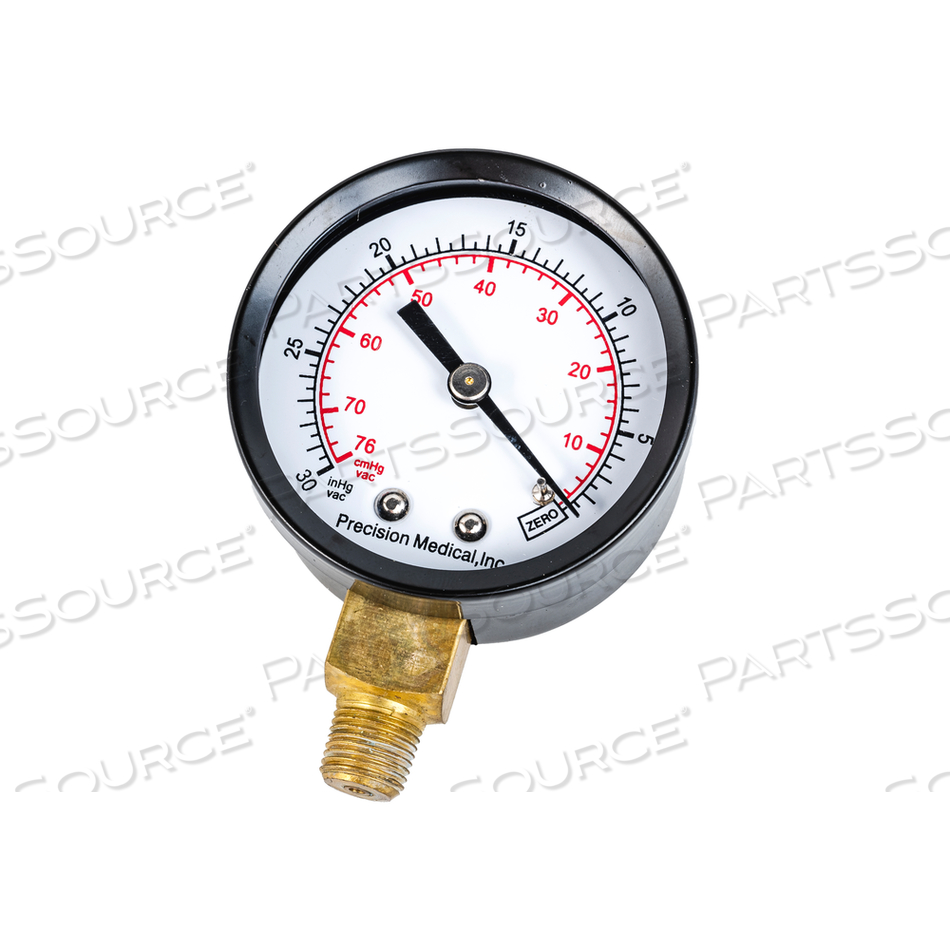 GAUGE,VAC,2IN,BOT MT,0-30IN HG by Precision Medical, Inc.