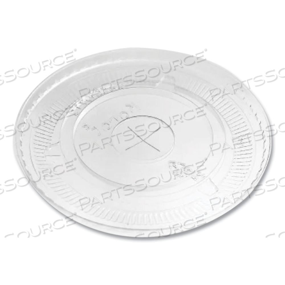 PET LIDS, FLAT WITH STRAW SLOT, FITS 32 OZ COLD CUPS, CLEAR by Karat PET LIDS, FLAT WITH STRAW SLOT, FITS 32 OZ COLD CUPS, CLEAR by Karat