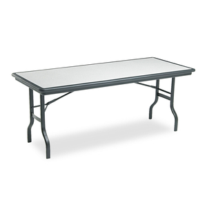 INDESTRUCTABLE ULTIMATE FOLDING TABLE, RECTANGULAR, 72W X 30D X 29H, GRANITE/BLACK by Iceberg Enterprises