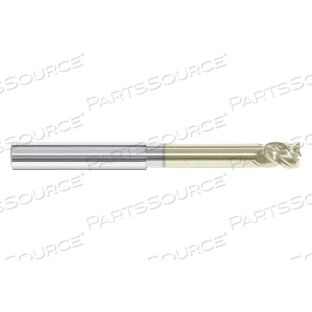 CORNER RADIUS END MILL, ZRN FINISH, 3 FLUTES, 1 IN MILLING DIA., 1 1/4 IN LG OF CUT by Approved Vendor