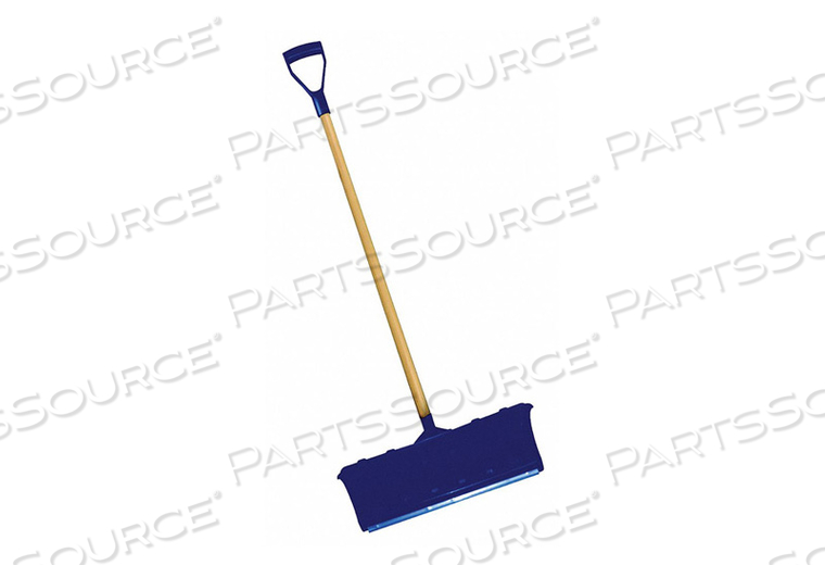 SNOW PUSHER, BLADE MATERIAL ALUMINUM, PLASTIC, BLADE WIDTH 22 1/4 IN, BLADE HEIGHT 11 3/8 IN, HANDLE LENGTH 42 IN, HANDLE MATERIAL WOOD, D G by Westward