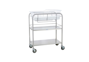 COLEMAN BASSINET KIT INCLUDES: BASSINET 31"W X 38 1/2"H X 17 3/4"D W/(2) SHELVES, BASKET W/CARD HOLDER, MATTRESS PAD, WHITE (12" X 26" X 2") by Blickman