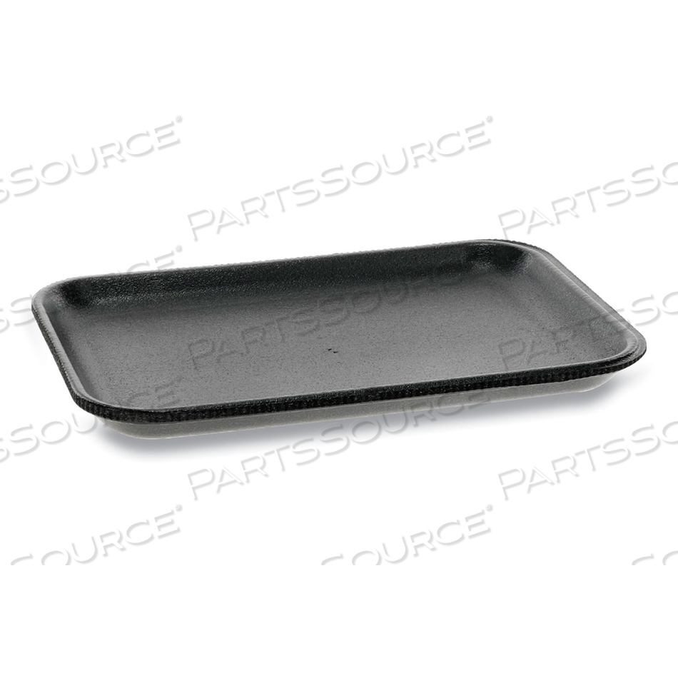 SUPERMARKET TRAY, #2, 8.38 X 5.88 X 0.69, BLACK, FOAM by Pactiv
