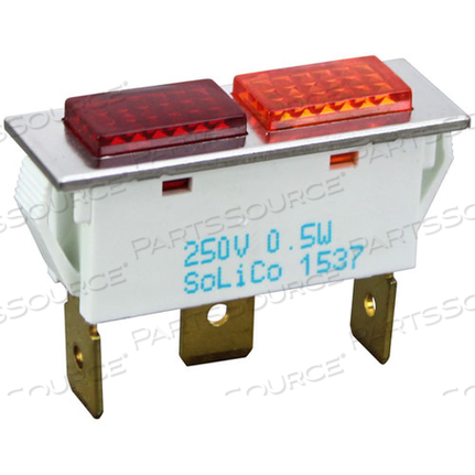 SIGNAL LIGHT3/8" X 1-5/16" RED/AMBER 