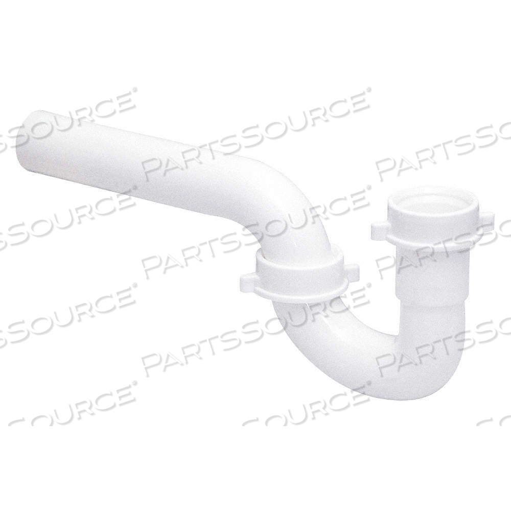 TRAP, PLASTIC, WHITE, 1 1/4 IN NOMINAL PIPE SIZE, 9 IN OVERALL LG, SLIP, SLIP by Approved Vendor