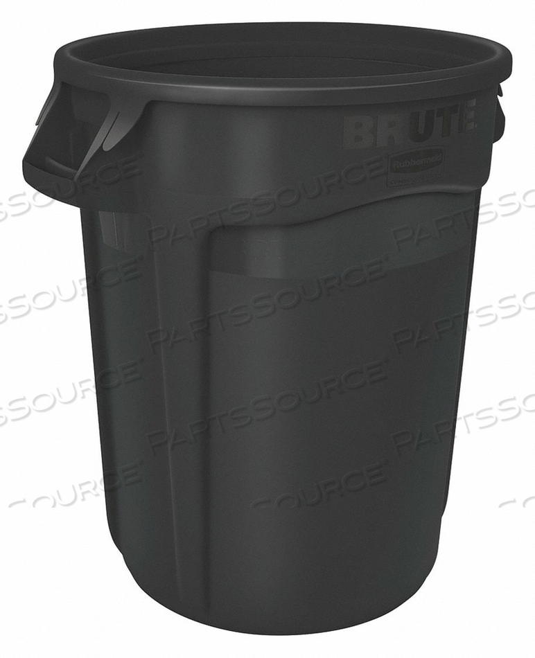 BRUTE TRASH CONTAINER 55 GALLON - BLACK by Rubbermaid Medical Division