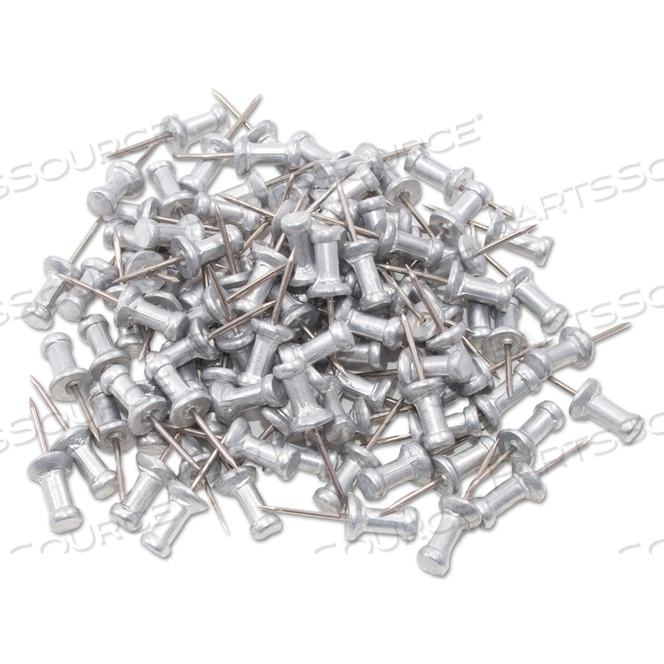 ALUMINUM HEAD PUSH PINS, ALUMINUM, SILVER, 0.5" by Gem Products ALUMINUM HEAD PUSH PINS, ALUMINUM, SILVER, 0.5" by Gem Products
