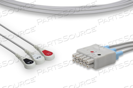 3 LEAD 3 FT COMPATIBLE ECG LEADWIRE 