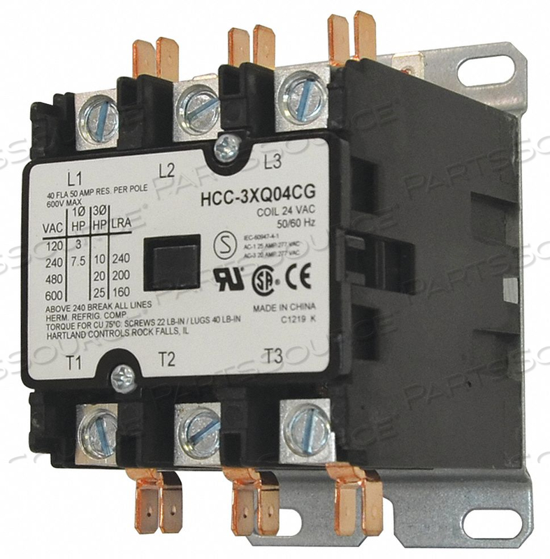 CONTACTOR 480V 50A 24V FES-15 by TPI Corporation CONTACTOR 480V 50A 24V FES-15 by TPI Corporation