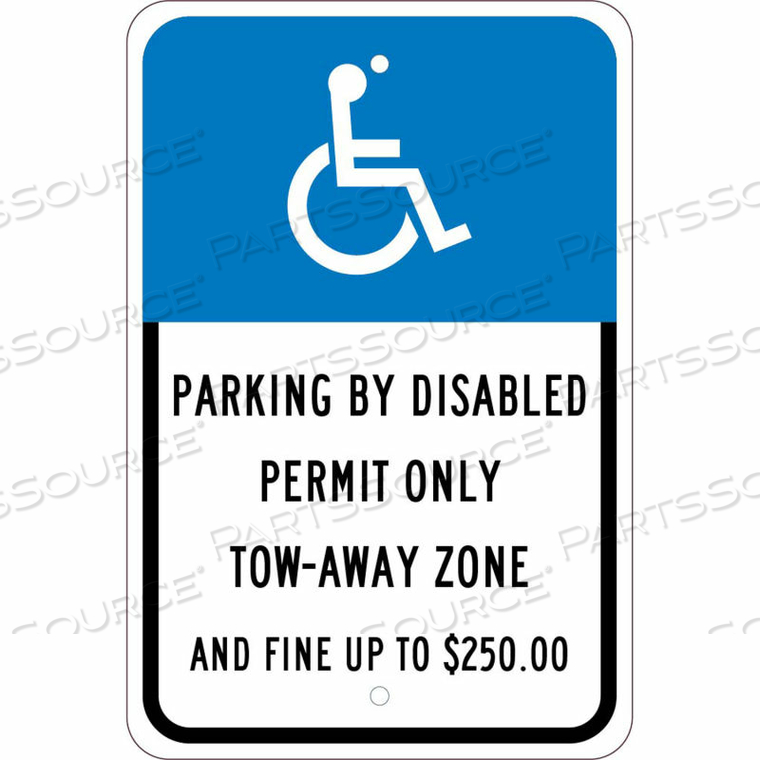 NMC TRAFFIC SIGN, RESERVED PARKING FLORIDA, 18" X 12", WHITE by National Marker Company