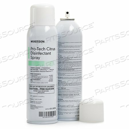 PRO-TECH SURFACE DISINFECTANT CLEANER, 16 OZ. AEROSOL SPRAY CAN (12 PER CASE) by McKesson PRO-TECH SURFACE DISINFECTANT CLEANER, 16 OZ. AEROSOL SPRAY CAN (12 PER CASE) by McKesson