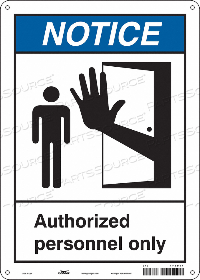 SAFETY SIGN 10 W 14 H 0.060 THICKNESS 