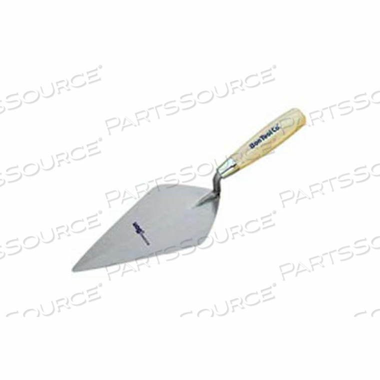11"L X 4 3/4"W PRO CARBON STEEL NARROW LONDON MASONRY TROWEL, WOOD HANDLE by Bon Tool Co.
