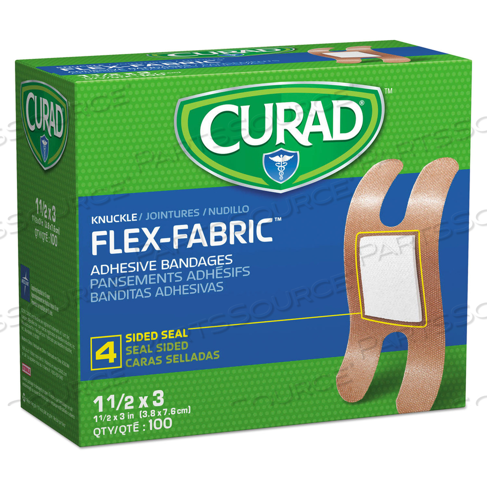 FLEX FABRIC BANDAGES, KNUCKLE, 1.5 X 3 by Curad