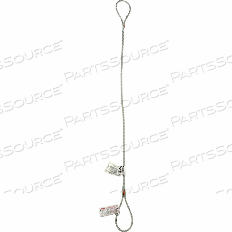 LIFT AMERICA WIRE ROPE SLING 3/8" X 2' EYE & EYE, 2000/2400/4800 LBS CAP by Mazzella Lifting Technologies