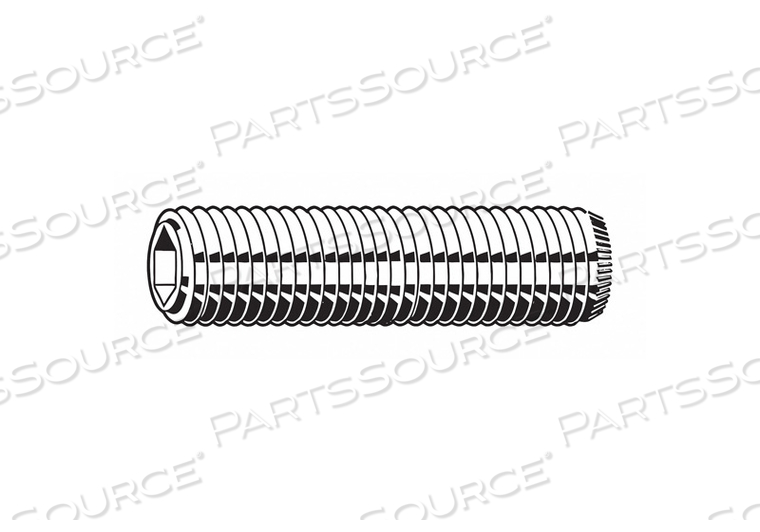 SOCKET SET SCREW, M3-0.50 MM THREAD SIZE, 4 MM OVERALL LG, KNURLED CUP PT, ALLOY STEEL by Fabory