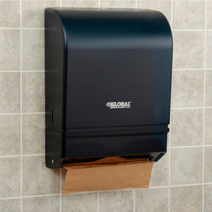 FOLDED PAPER TOWEL DISPENSER, SMOKE GRAY by Palmer