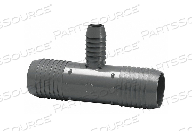REDUCING TEE, 1 1/4 IN X 3/4 IN X 1 1/4 IN FITTING PIPE SIZE, 200 PSI, GRAY by Lasco REDUCING TEE, 1 1/4 IN X 3/4 IN X 1 1/4 IN FITTING PIPE SIZE, 200 PSI, GRAY by Lasco