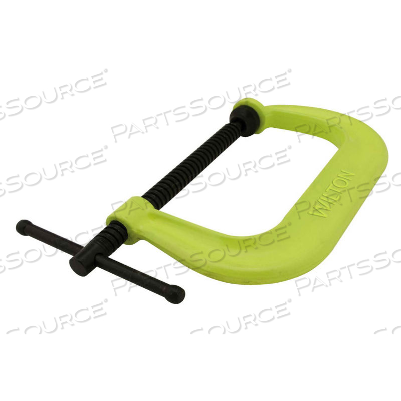 WILTON 14307 MODEL 412-SF 2-12-1/4" JAW OPENING 6-5/16" THROAT DEPTH DROP FORGED HI-VIS C-CLAMP by Wilton/ Walter Meier Manufacturing Americas WILTON 14307 MODEL 412-SF 2-12-1/4" JAW OPENING 6-5/16" THROAT DEPTH DROP FORGED HI-VIS C-CLAMP by Wilton/ Walter Meier Manufacturing Americas