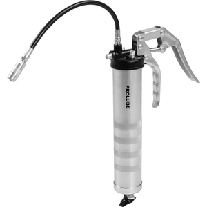 PROLUBE PISTOL GRIP GREASE GUN, DUAL DISCHARGE PORT, 14OZ. CAPACITY, 5000 PSI, 1/8" NPT by Matrix Management Inc