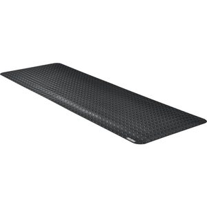 DIAMOND PLATE ERGONOMIC MAT 15/16" THICK 2' X 6' BLACK by Taicang All Mats Plastic Ind