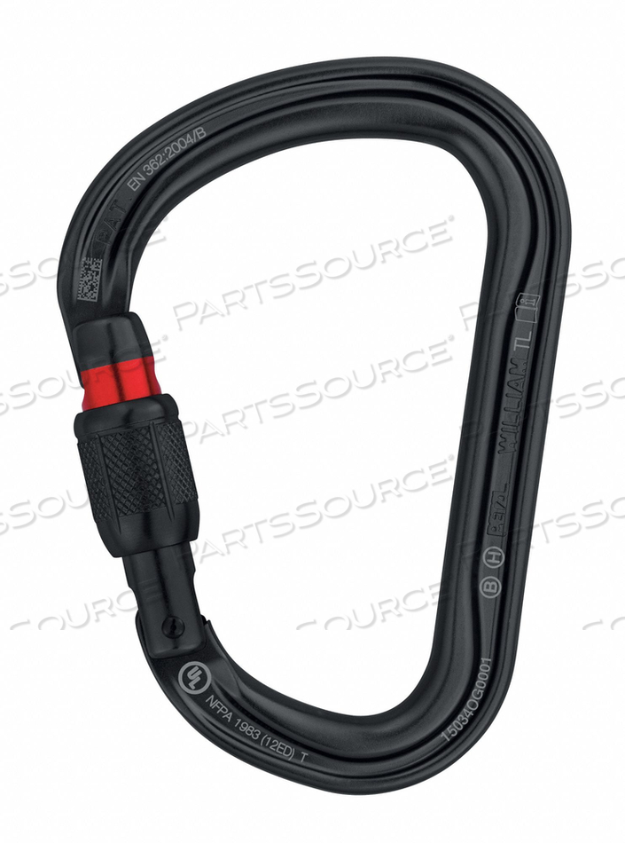 CARABINER BLACK SCREW-LOCK TYPE by Petzl