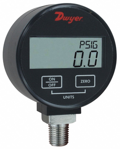 DIGITAL COMPOUND GAUGE 3 DIAL SIZE BLK by Dwyer Instruments