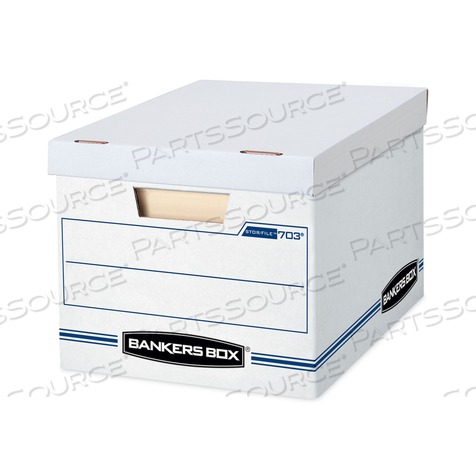 STOR/FILE STORAGE BOX, LETTER/LEGAL FILES, 12.5" X 16.25" X 10.5", WHITE by Bankers Box