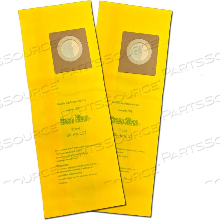 HOOVER PAPER VACUUM BAGS FOR HOOVER HUSHTONE CU2 by Kleen Green