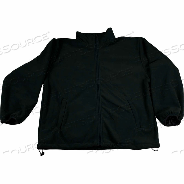 FLEECE WORK JACKET W/2 ZIPPED SLASH POCKETS, ELASTIC CUFFS, BLACK, SIZE XL by Petra Roc Inc FLEECE WORK JACKET W/2 ZIPPED SLASH POCKETS, ELASTIC CUFFS, BLACK, SIZE XL by Petra Roc Inc