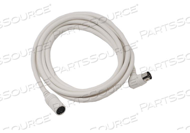 CORD EXTENSION, 8-PIN DIN RIGHT ANGLE PLUG, WHITE, 10' by Crest Healthcare