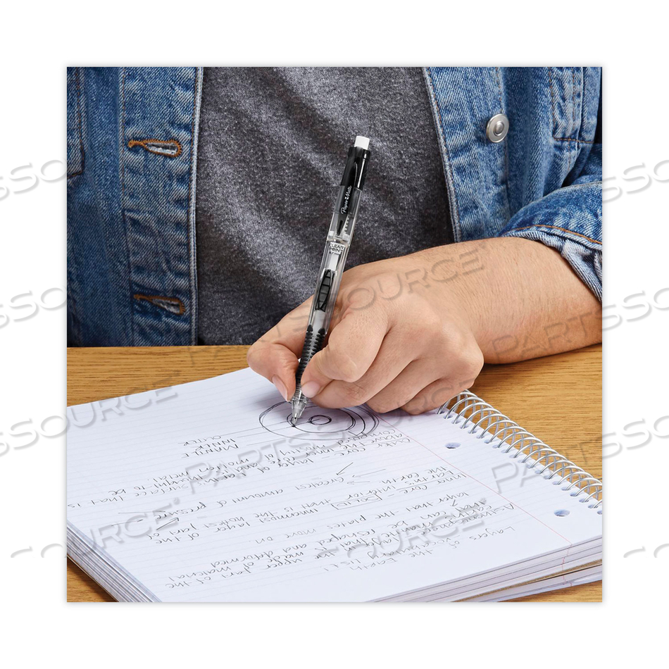 CLEAR POINT MECHANICAL PENCIL, 0.7 MM, HB (#2), BLACK LEAD, ASSORTED BARREL COLORS by Paper Mate CLEAR POINT MECHANICAL PENCIL, 0.7 MM, HB (#2), BLACK LEAD, ASSORTED BARREL COLORS by Paper Mate