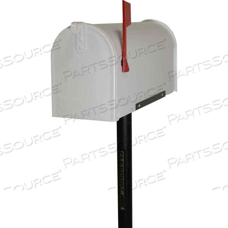 STEEL MAILBOX, 9"W X 21"D X 7"H, WHITE 