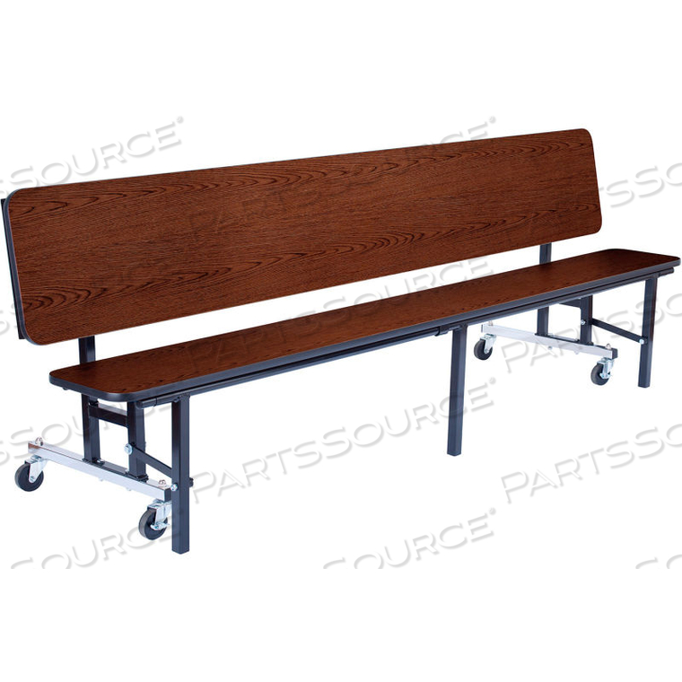 6' MOBILE CONVERTIBLE BENCH UNIT - PARTICLEBOARD TOP - WALNUT by National Public Seating
