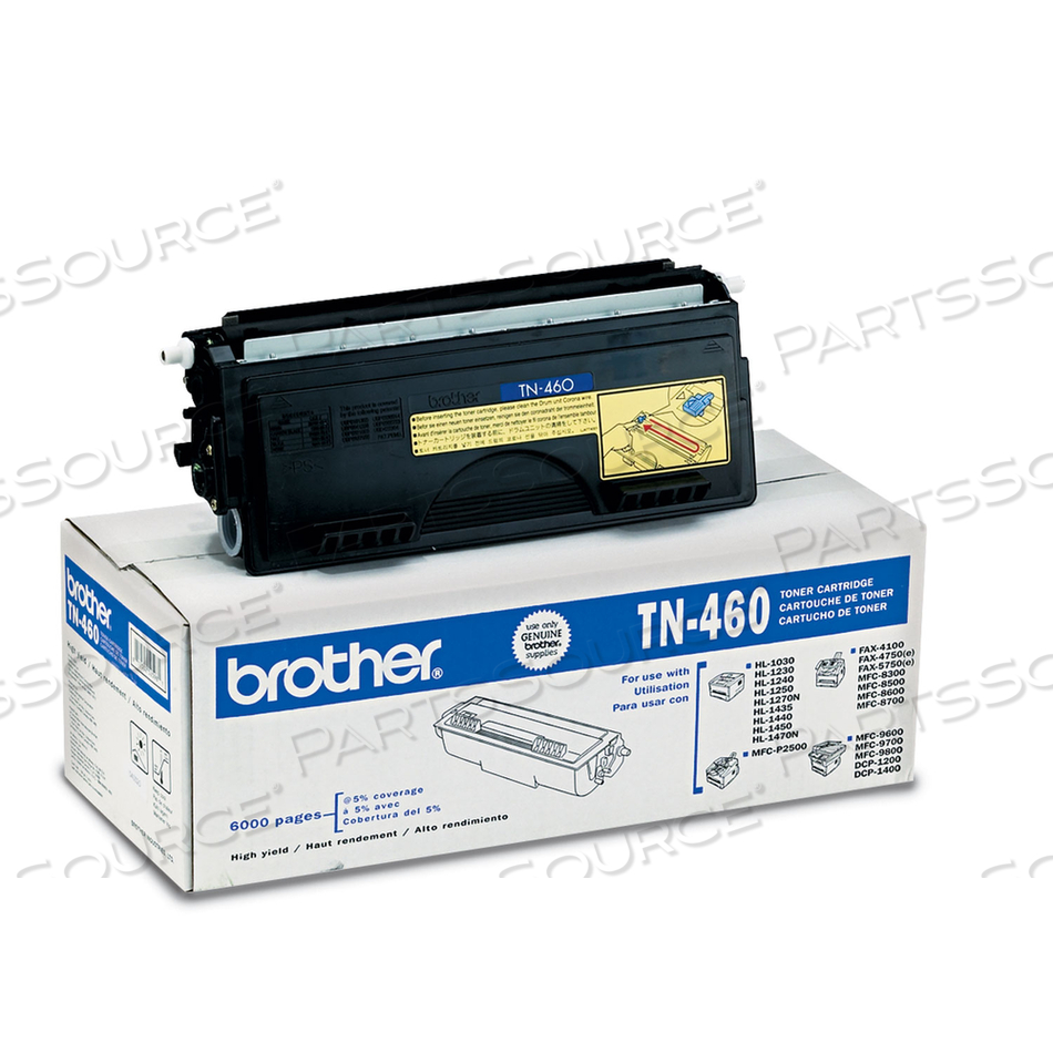 TONER CARTRIDGE, REPLACEMENT FOR BROTHER DCP-1200, BROTHER DCP-1400, BROTHER FAX 4750, BROTHER FAX 5750, BROTHER FAX 8350P, BROTHER FAX 8360 