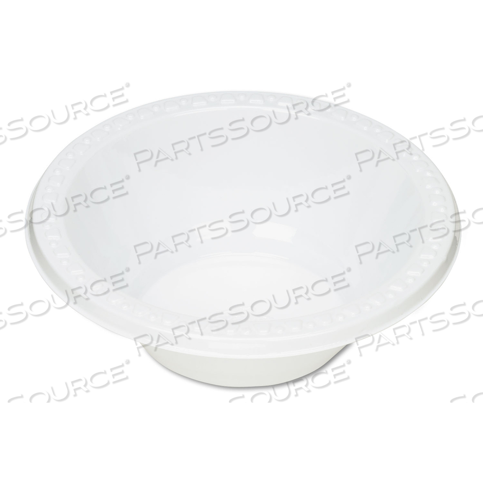 PLASTIC DINNERWARE, BOWLS, 12 OZ, WHITE by Tablemate PLASTIC DINNERWARE, BOWLS, 12 OZ, WHITE by Tablemate