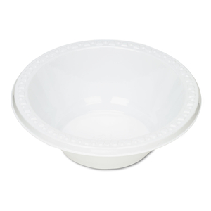 PLASTIC DINNERWARE, BOWLS, 12 OZ, WHITE, 125/PACK by Tablemate PLASTIC DINNERWARE, BOWLS, 12 OZ, WHITE, 125/PACK by Tablemate