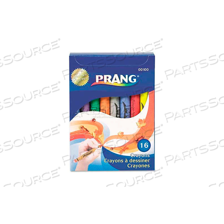 PRANG CRAYONS MADE WITH SOY, 16 COLORS/BOX by Dixon Ticonderoga PRANG CRAYONS MADE WITH SOY, 16 COLORS/BOX by Dixon Ticonderoga