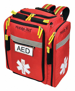 AED BACKPACK NYLON RED by Mobileaid